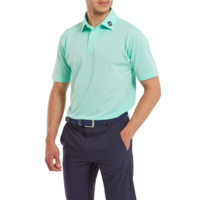 FootJoy Stretch Pique Solid Polo Shirt - Sea Glass