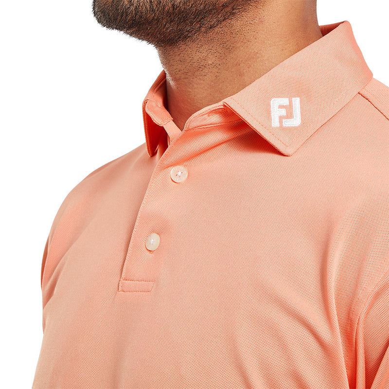FootJoy Stretch Pique Solid Polo Shirt - Papaya