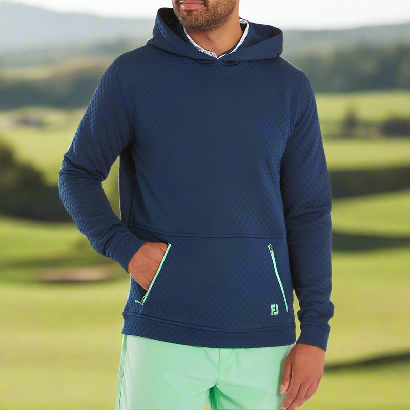 FootJoy Textured Knit Hoodie - Navy
