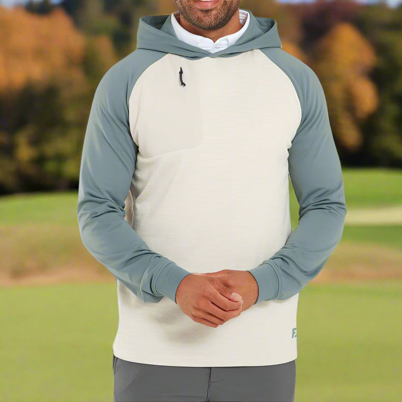 FootJoy ThermoSeries Pullover Hoodie - Stone/Green
