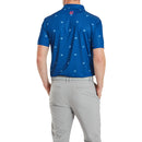 FootJoy Thistle Print Lisle Polo Shirt - Deep Blue