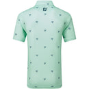 FootJoy Thistle Print Lisle Polo Shirt - Sea Glass