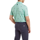 FootJoy Thistle Print Lisle Polo Shirt - Sea Glass