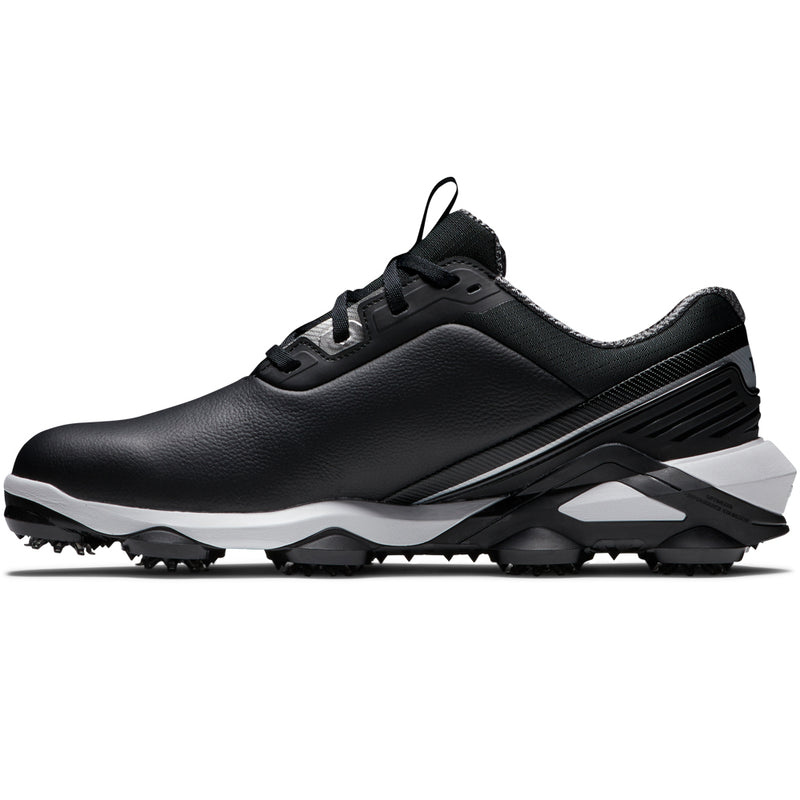 FootJoy Tour Alpha Spiked Waterproof Shoes - Black/White/Silver