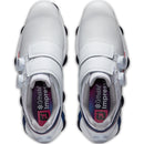 FootJoy Tour Alpha Triple BOA Spiked Waterproof Shoes - White/Navy/Red