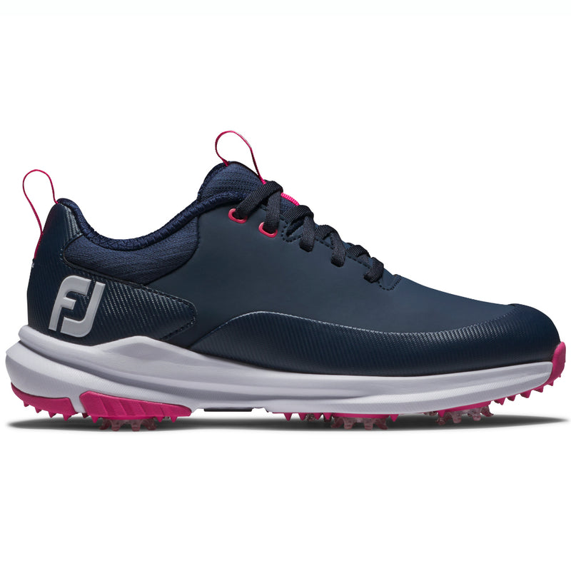 FootJoy Tour Rival Ladies Spiked Waterproof Shoes - Navy/White/Pink