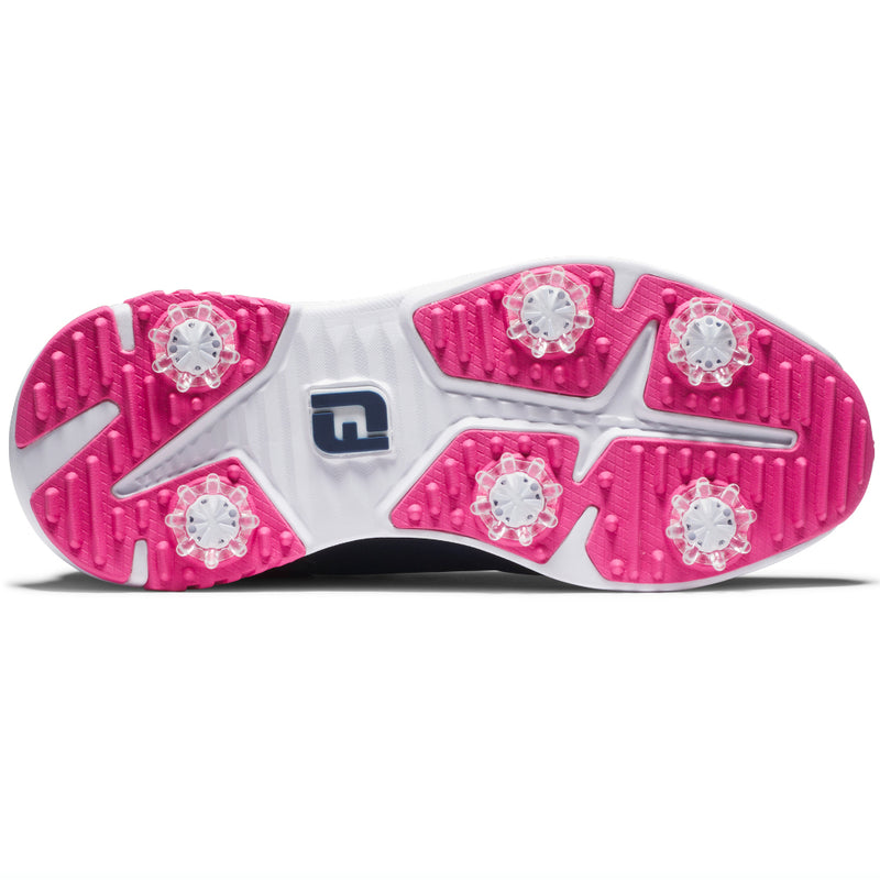 FootJoy Tour Rival Ladies Spiked Waterproof Shoes - Navy/White/Pink