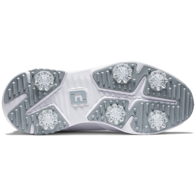 FootJoy Tour Rival Ladies Spiked Waterproof Shoes - White/White/Grey
