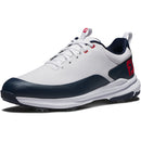 FootJoy Tour Rival Spiked Shoes - White/Navy/Red
