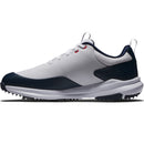 FootJoy Tour Rival Spiked Shoes - White/Navy/Red