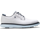 FootJoy Traditions Blucher Spiked Waterproof Shoes - Ltd Edition White/Navy/Blue