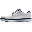 FootJoy Traditions Blucher Spiked Waterproof Shoes - Ltd Edition White/Navy/Blue