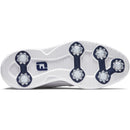FootJoy Traditions Blucher Spiked Waterproof Shoes - White/White/Navy Blucher