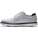 FootJoy Traditions Blucher Spiked Waterproof Shoes - White/White/Navy Blucher