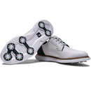 FootJoy Traditions Blucher Waterproof Spiked Shoes - White/Green