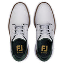 FootJoy Traditions Blucher Waterproof Spiked Shoes - White/Green
