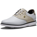 FootJoy Traditions Ladies Spiked Shoes - White/Tan/Black