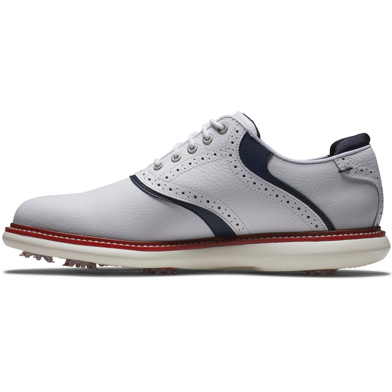 FootJoy Traditions Spiked Shoes - White/Navy/Red