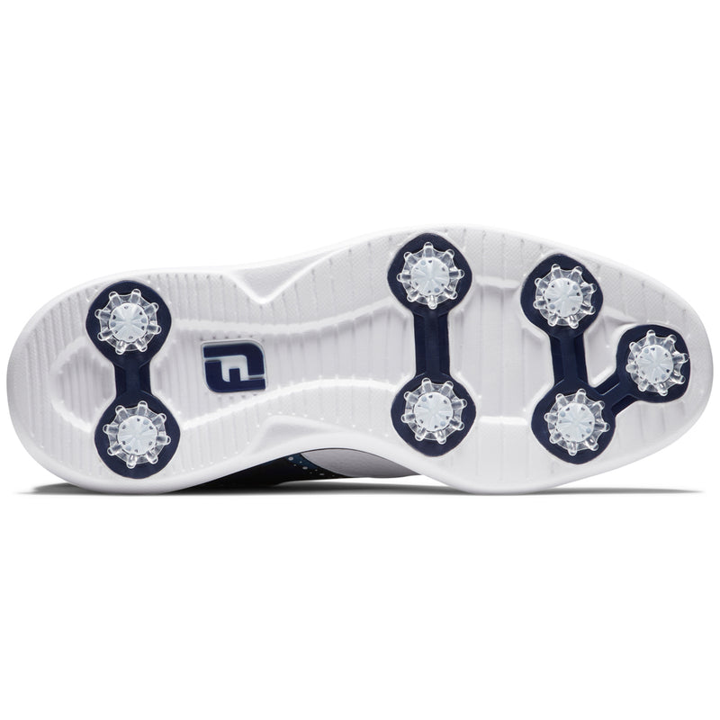 FootJoy Traditions Spiked Waterproof Shoes - White/Navy/Multi