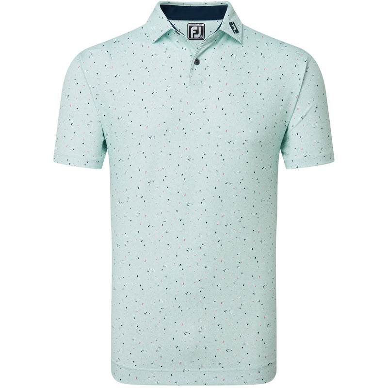 FootJoy Tweed Texture Pique Polo Shirt - Sea Glass