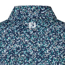 FootJoy Watercolour Floral Print Pique Polo Shirts - Navy/Sunshine/Field Green