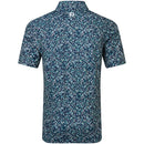 FootJoy Watercolour Floral Print Pique Polo Shirts - Navy/Sunshine/Field Green