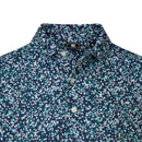 FootJoy Watercolour Floral Print Pique Polo Shirts - Navy/Sunshine/Field Green
