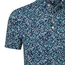FootJoy Watercolour Floral Print Pique Polo Shirts - Navy/Sunshine/Field Green