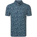 FootJoy Watercolour Floral Print Pique Polo Shirts - Navy/Sunshine/Field Green