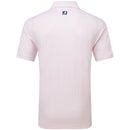 FootJoy Wiggle Print Lisle Polo Shirt - White/Skyway/Pink Lemonade
