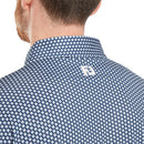 FootJoy Houndstooth Geo Lisle Polo Shirt - Dark Denim