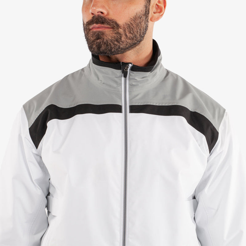 Galvin Green Anton/Alan Waterproof Suit - White/Sharkskin + Cool Grey