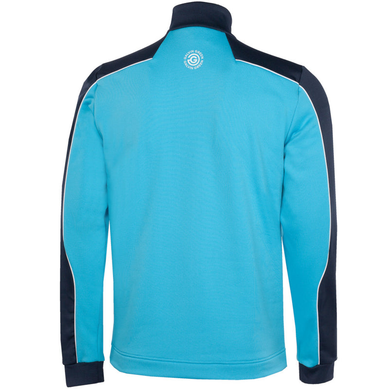 Galvin Green Dave 1/4 Zip Pullover - Aqua/Navy