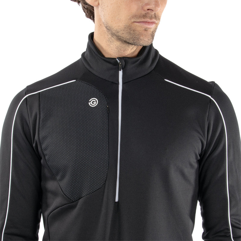 Galvin Green Dave 1/4 Zip Pullover - Black/White