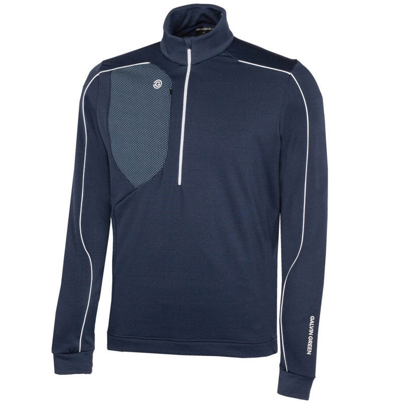 Galvin Green Dave 1/4 Zip Pullover - Navy/White