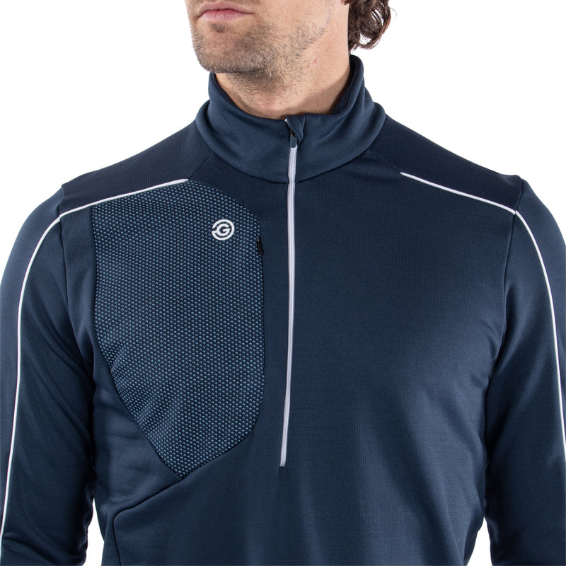 Galvin Green Dave 1/4 Zip Pullover - Navy/White