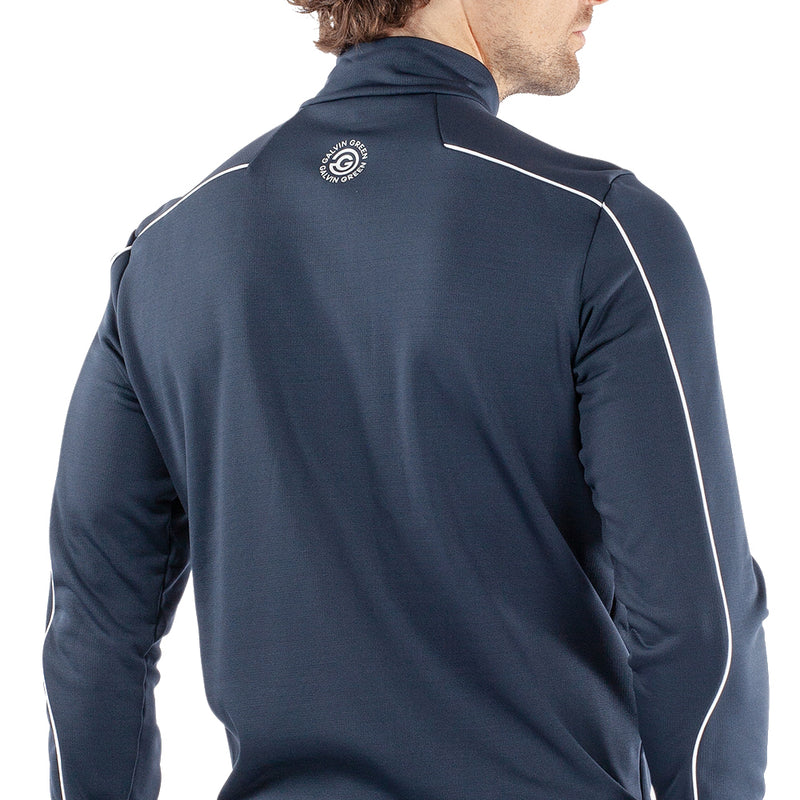 Galvin Green Dave 1/4 Zip Pullover - Navy/White