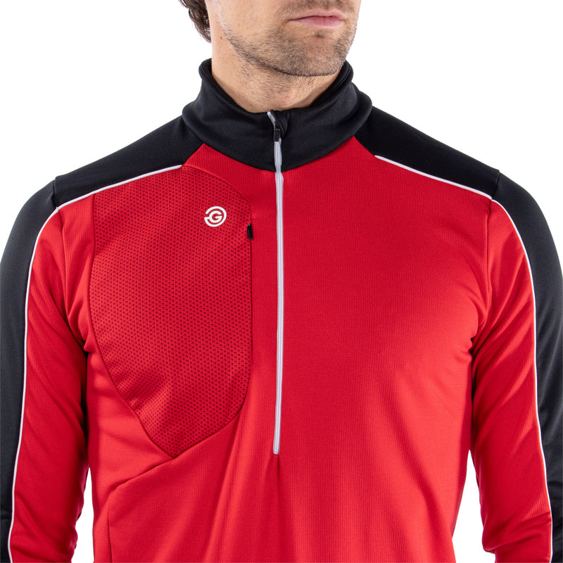 Galvin Green Dave 1/4 Zip Pullover - Red/Black