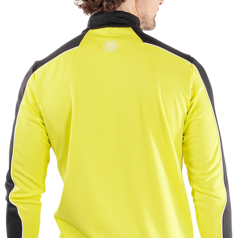 Galvin Green Dave 1/4 Zip Pullover - Sunny Lime/Black