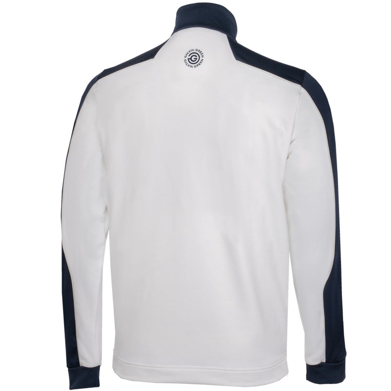 Galvin Green Dave 1/4 Zip Pullover - White/Navy