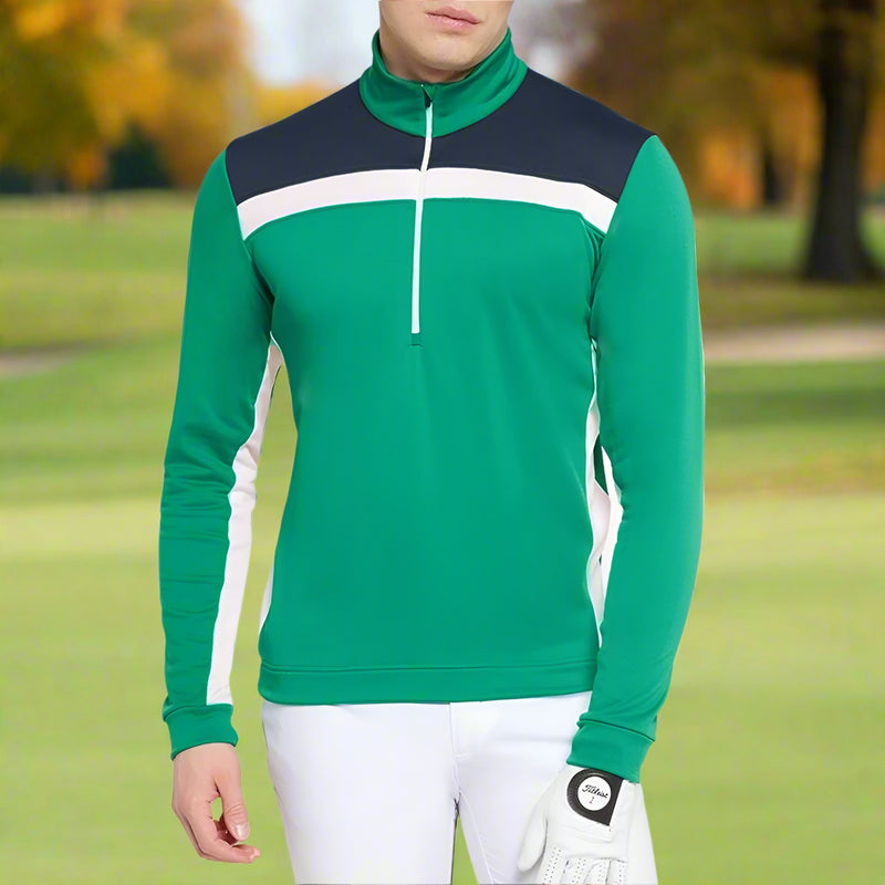 Galvin Green Dean 1/2 Zip Pullover - Navy/Golf Green