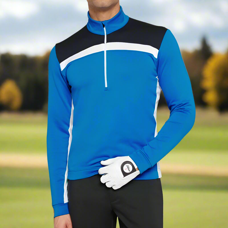 Galvin Green Dean 1/2 Zip Pullover - Royal Blue /Black