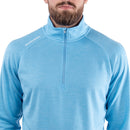 Galvin Green Dion 1/4 Zip Pullover - Alaskan Blue Melange
