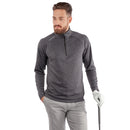 Galvin Green Dion 1/4 Zip Pullover - Black Melange