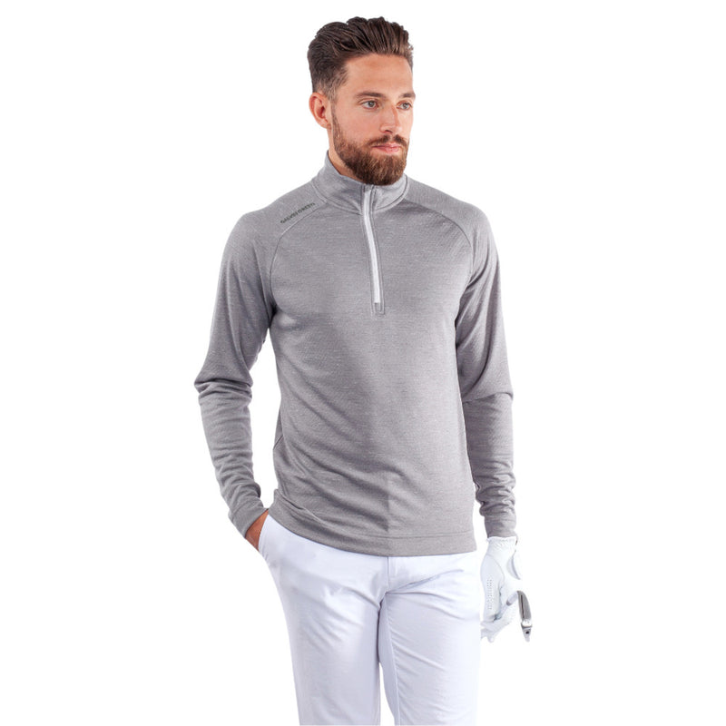 Galvin Green Dion 1/4 Zip Pullover - Grey Melange