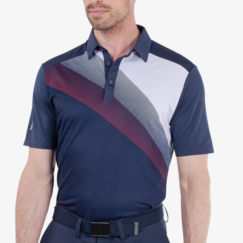 Galvin Green Macoy Polo Shirt - Navy/Red