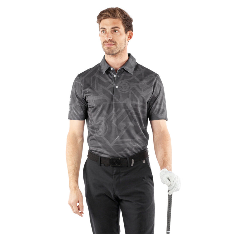 Galvin Green Maze Polo Shirt - Black