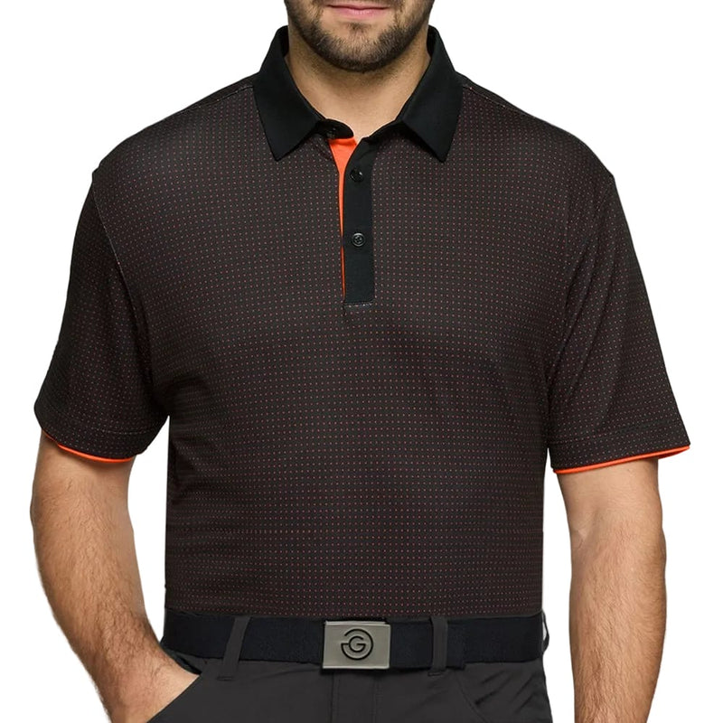 Galvin Green Medley Polo Shirt - Black/Orange