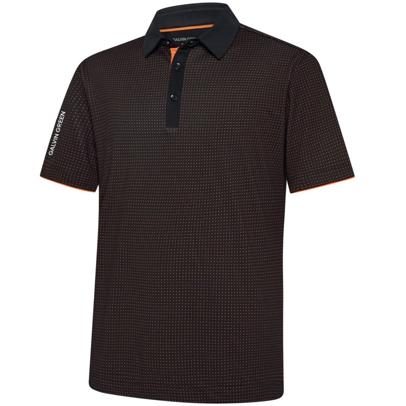 Galvin Green Medley Polo Shirt - Black/Orange