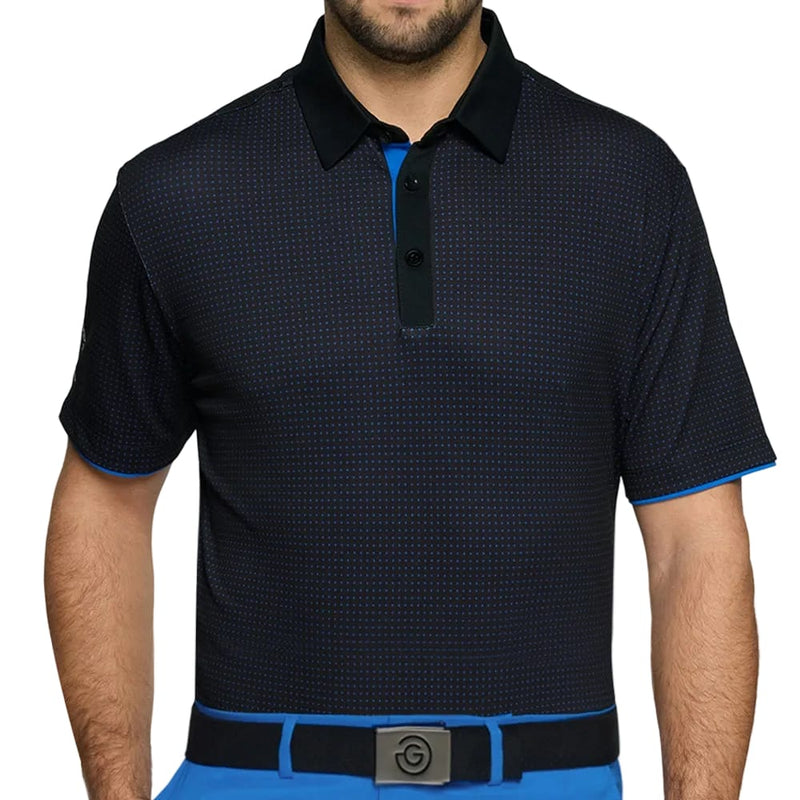 Galvin Green Medley Polo Shirt - Black/Royal Blue